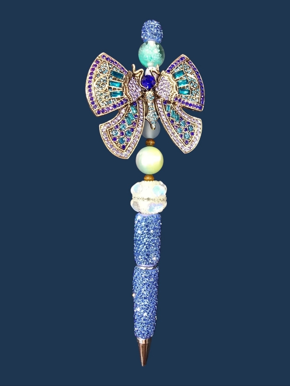 Crystal Butterfly Beaded Pen